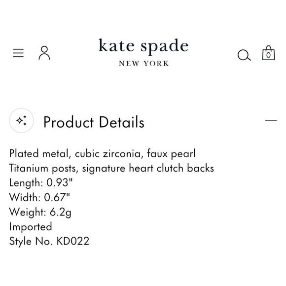 Kate Spade New York Gold Shell & Pearl Earrings - Picture 9 of 9